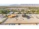 An aerial view of a suburban construction project, showcasing in-progress homes and landscaping at 5885 St Ebbes Ct, Las Vegas, NV 89131