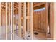 Unfinished bathroom with wood framing and rough plumbing at 5885 St Ebbes Ct, Las Vegas, NV 89131