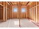 Unfinished closet interior showcases wood framing and ample space, ready for custom shelving and organization at 5885 St Ebbes Ct, Las Vegas, NV 89131