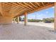 An unfinished patio showing exposed framing and supports for an expansive outdoor living space at 5885 St Ebbes Ct, Las Vegas, NV 89131