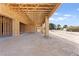 Unfinished patio featuring exposed wood framing, presenting a spacious area for future outdoor enjoyment at 5885 St Ebbes Ct, Las Vegas, NV 89131