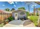Rear view of backyard outbuilding or shed at 604 I, Boulder City, NV 89005