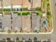 An aerial view captures the layout of the home and its proximity to a community park at 8668 Marcana St, Las Vegas, NV 89166