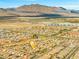 An aerial view showcasing a home's location with mountain views and vast cityscape beyond at 8668 Marcana St, Las Vegas, NV 89166