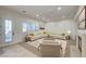 Cozy living room with stylish sectional sofa, area rug, and fireplace at 10530 Eagle Nest St, Las Vegas, NV 89141