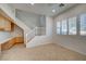 Hallway area with a staircase and a built-in desk at 10530 Eagle Nest St, Las Vegas, NV 89141