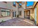 Private outdoor patio with a stamped concrete surface and access to the home at 11356 Belmont Lake Dr # 103, Las Vegas, NV 89135
