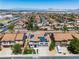 Aerial view of a home with solar panels in a residential neighborhood at 1136 Casady Hollow Ave, Henderson, NV 89012
