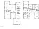 Detailed floor plan of the first floor featuring an open concept design with a living room, kitchen, and dining room at 11943 Rockview Point St, Las Vegas, NV 89138
