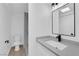 Contemporary bathroom with a stylish vanity, modern faucet, and minimalist design at 1800 Atlantic St, Las Vegas, NV 89104