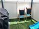 Enclosed backyard area featuring artificial grass, blackboard easels, and a privacy fence at 2585 Amazing Meadows Ave # 1007, North Las Vegas, NV 89031