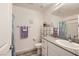 The bathroom is well-appointed with a single vanity and granite countertop at 2845 Copper Wind Ln # 4, Las Vegas, NV 89183