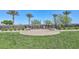 Enjoy this outdoor community dog park with green grass, benches, and desert landscaping at 2845 Copper Wind Ln # 4, Las Vegas, NV 89183
