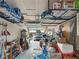 Spacious two-car garage with overhead storage racks at 4009 Patterson Ave, Las Vegas, NV 89104