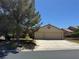 Charming single-story home featuring a two-car garage and well-manicured front yard under a clear blue sky at 5121 Burr Oak Dr, Las Vegas, NV 89130