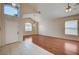 Bright living room with hardwood floors, a front door, and plenty of natural light at 5405 Ireland St, Las Vegas, NV 89149