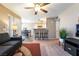 Spacious open floor plan with seamless flow between living, dining, and kitchen areas at 5710 E Tropicana Ave # 2122, Las Vegas, NV 89122