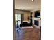 Cozy living room featuring a fireplace and entertainment center at 7109 Rancho De Taos, Las Vegas, NV 89130