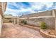 Backyard featuring a pergola-covered patio and block wall at 7413 Red Eagle St, Las Vegas, NV 89131