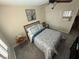 Bedroom featuring a ceiling fan, shutters, and comfortable decor at 10071 Lemon Valley Ave, Las Vegas, NV 89147