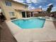 Inviting in-ground pool and spa combination, perfect for relaxing at 10071 Lemon Valley Ave, Las Vegas, NV 89147