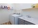 Well-equipped laundry room with modern washer, dryer, and convenient sink at 10095 Ferton Lake Ave, Las Vegas, NV 89178