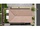 Straight down aerial view showing the backyard, patio, putting green, and artificial turf at 10251 Tiger Milkweed St, Las Vegas, NV 89141