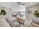 Inviting living room with neutral tones, connecting seamlessly to the kitchen and dining area at 10251 Tiger Milkweed St, Las Vegas, NV 89141