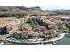 Lake Las Vegas aerial showcasing the Tuscan-style architecture, pools, and waterfront setting at 19 Cresta Villa Ct, Henderson, NV 89011