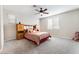 Bedroom with ceiling fan, carpet, and built in storage at 19 Cresta Villa Ct, Henderson, NV 89011