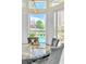Charming dining area with a pool view through the window, creating a serene atmosphere at 2209 Glenbrook Way, Las Vegas, NV 89117