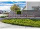 Photo of the Inspriada Town Center sign with professionally maintained desert landscaping at 2518 Veronella St, Henderson, NV 89044
