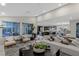 The open-concept living room with a view of the modern kitchen and a large comfortable seating area at 2518 Veronella St, Henderson, NV 89044