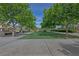 Inviting community park with lush green grass, mature shade trees, benches, and well-maintained walkways at 2606 Marvel Astoria St, Henderson, NV 89044
