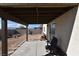 Covered patio with view of the block wall backyard at 2845 Kensington St, Las Vegas, NV 89156