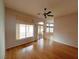 Inviting living room featuring an open floor plan with a ceiling fan at 2925 Big Green Ln, Las Vegas, NV 89134