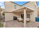 Covered outdoor patio featuring tile flooring and comfortable patio seating at 3636 Gainsville St, Las Vegas, NV 89129