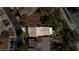 Aerial view of a property highlighting the spacious lot, fenced yard, and inviting outdoor living space at 504 Painted Cloud Pl, Las Vegas, NV 89144