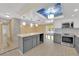 Kitchen with island and stainless appliances at 5162 Somerset Dr, Las Vegas, NV 89120