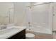 Clean bathroom featuring a shower-tub combo, vanity with sink, and toilet at 8909 Cherry Barn St, Las Vegas, NV 89113