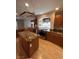 Kitchen featuring island with granite countertop, stainless steel appliances, and fixtures at 10974 Fintry Hills St, Las Vegas, NV 89141