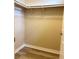 A spacious walk-in closet with wood look floors and upper shelves and rods at 11083 Ketchikan St, Las Vegas, NV 89179