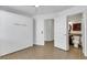 View of the bedroom, featuring a Murphy bed and an attached bathroom at 124 Wynntry Dr, Henderson, NV 89074
