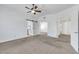 Spacious main bedroom with an en-suite bath behind a sliding barn door at 124 Wynntry Dr, Henderson, NV 89074