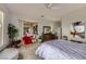 Bedroom with plenty of natural light, comfortable furniture, and easy access to outdoor living at 2110 King Mesa Dr, Henderson, NV 89012