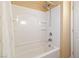 Shower featuring white wall surround and modern shower head at 2128 Delmar Farms Ct, Laughlin, NV 89029