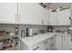 Walk-in pantry with built-in shelving and countertops, ideal for organized storage at 2153 King Crest Ct, Henderson, NV 89052