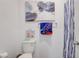 Bright bathroom featuring a toilet with tasteful decorations and modern accents at 242 Polaris Ridge Ave, Henderson, NV 89011