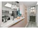 A modern kitchen with stainless steel appliances and pendant lighting creates a welcoming space at 3550 Bay Sands Dr # 1003, Laughlin, NV 89029