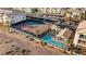 Aerial view of community with tennis courts, pool and clubhouse at 3550 Bay Sands Dr # 2101, Laughlin, NV 89029